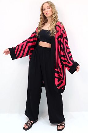 ست بالاتنه و پائین تنه قرمز زنانه بافتنی Trend Alaçatı Stili - کد 897430939