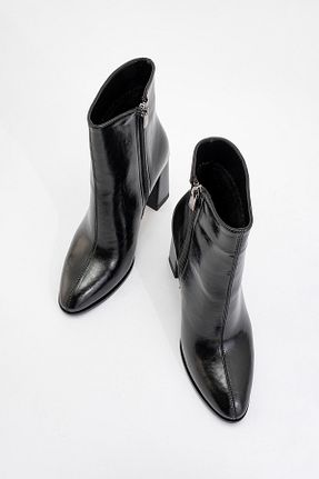 بوت / نیم بوت مشکی زنانه چرم مصنوعی luvishoes - کد 376091878