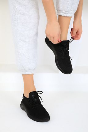 کفش اسنیکر مشکی زنانه بند دار SOHO - کد 828566602