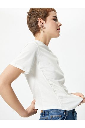 تیشرت نباتی زنانه رگولار Koton - کد 803296190