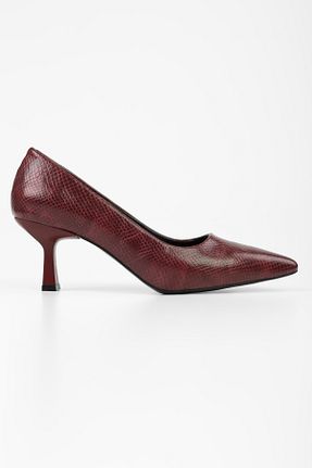 کفش استایلیتو زرشکی پاشنه تخت Shoeberry - کد 807922304