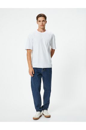 تیشرت سفید مردانه Relaxed Koton - کد 832031203
