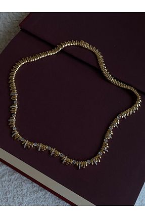 گردنبند استیل ( فولاد ) طلائی H&B Design - کد 898375817