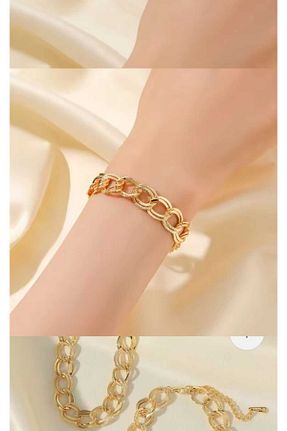 دستبند استیل (فولاد) طلائی زنانه استیل ضد زنگ Wibex accessory - کد 869666216