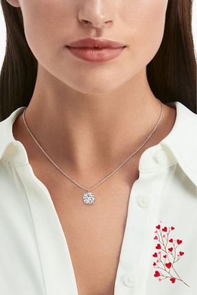 گردنبند الماس سفید 2,01 - 3,00 Crystal Diamond Zirconia - کد 898913152
