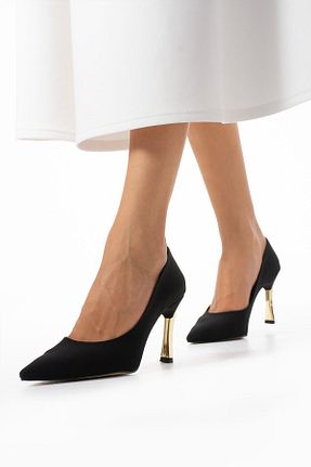 کفش استایلیتو مشکی پاشنه ضخیم Güllü Shoes - کد 520155045