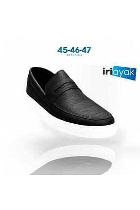 کفش لوفر مشکی مردانه چرم مصنوعی İriayak - کد 898390923