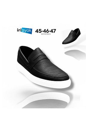 کفش لوفر مشکی مردانه چرم مصنوعی İriayak - کد 898390923