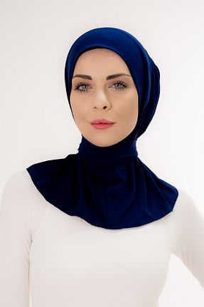شال سرمه ای زنانه پلی استر Şalcenneti.com - کد 898398544