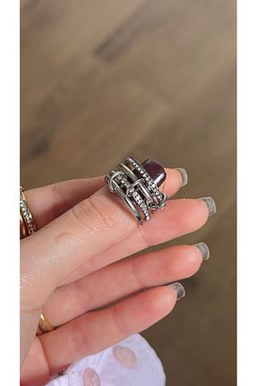 انگشتر استیل (فولاد) طوسی زنانه استیل (فولاد) Opia JEWELRY - کد 898397165