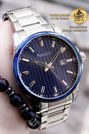 ساعت مچی سرمه ای مردانه 46-50 میلی متر Ferrucci - کد 70261859