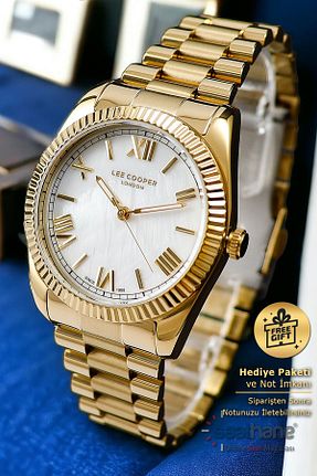 ساعت مچی طلائی زنانه 37 میلی متر Lee Cooper - کد 825074379