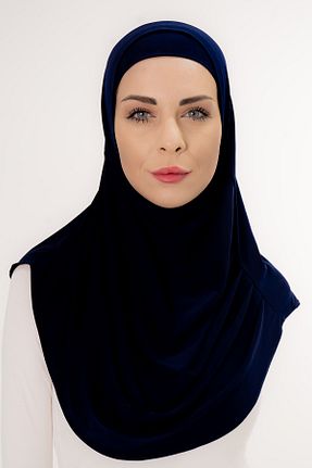 شال سرمه ای زنانه پلی استر Şalcenneti.com - کد 898408187