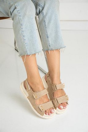 دمپائی بژ زنانه حصیر ShoeTek - کد 736137743