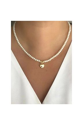 گردنبند جواهر سفید زنانه مروارید Aslı Gold - کد 898413722