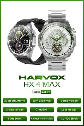 ساعت هوشمند طوسی گارانتی وارد کننده HARVOX - کد 898421348