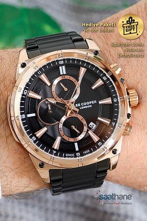 ساعت مچی مشکی مردانه 45 میلی متر Lee Cooper - کد 559270945