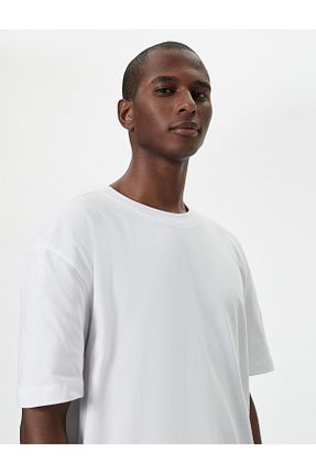 تیشرت سفید مردانه Relaxed Koton - کد 829241007
