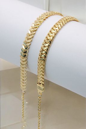 دستبند جواهر طلائی زنانه زیرکن TAKIPORT - کد 898462114
