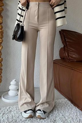 شلوار حجاب بژ زنانه بافتنی Bestenur - کد 898527536