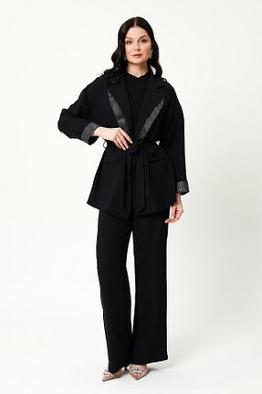 ست بالاتنه و پائین تنه حجاب مشکی زنانه Flare Jupe - کد 898526190