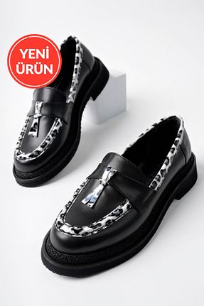 کفش لوفر مشکی زنانه چرم مصنوعی Marshetta Shoes - کد 898414786