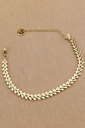 دستبند استیل (فولاد) طلائی زنانه استیل ضد زنگ Keyifli Hayaller - کد 898535315
