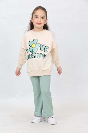 ست بالاتنه و پائین تنه بژ بچه گانه بافت relax kids - کد 899154234
