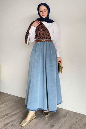 دامن حجاب آبی زنانه رگولار InStyle - کد 898541676