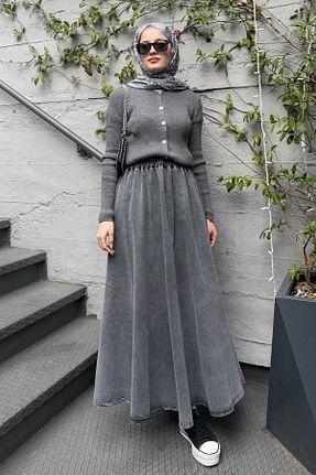 دامن حجاب طوسی زنانه رگولار InStyle - کد 898542146