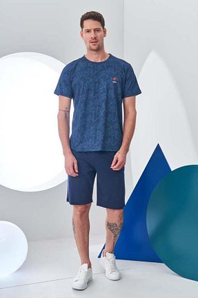 ست لباس راحتی سرمه ای مردانه ساده Pjs Pijama - کد 692807789