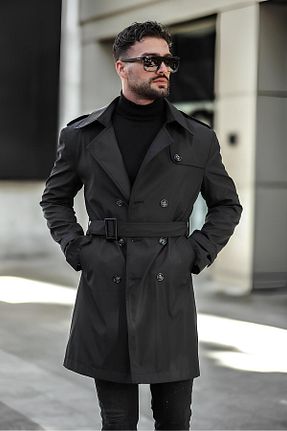 ترنچکت مشکی مردانه پلی استر Delpino - کد 899167045