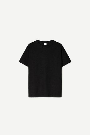 تیشرت مشکی مردانه Relaxed Bershka - کد 898563242