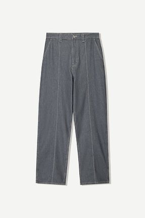 شلوار جین طوسی مردانه رگولار Bershka - کد 898569125