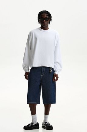 شلوارک و برمودا آبی مردانه اسلیم Bershka - کد 898562620