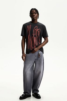 شلوار جین طوسی مردانه رگولار Bershka - کد 898569040