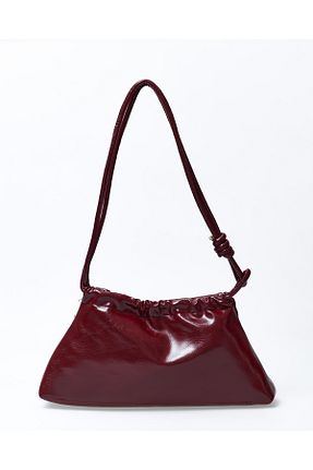 کیف دوشی زرشکی زنانه چرم مصنوعی UK BAGS - کد 899190918