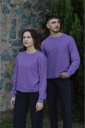 سوئیشرت بنفش زنانه ساده Freedom - کد 866001138