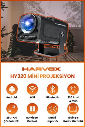 پروژکتور مشکی HD HARVOX - کد 898607728