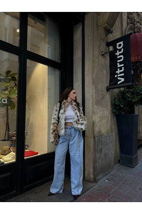 شلوار جین آبی زنانه پاچه گشاد 369 etnik butik - کد 898604808