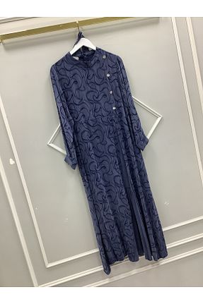 لباس حجاب سرمه ای زنانه Çan clemence - کد 898609024