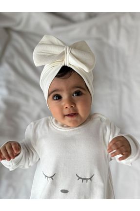 باندانا سفید پنبه ای Minizade - کد 891724091