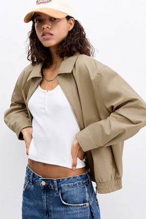 کت قهوه ای زنانه رگولار Pull & Bear - کد 898623605