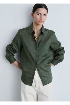 پیراهن سبز زنانه رگولار MANGO - کد 899216229