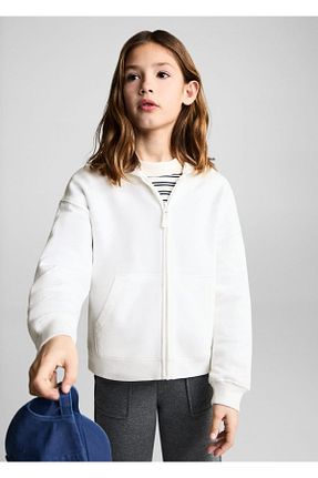سوئیشرت سفید بچه گانه ساده MANGO Kids - کد 884001136