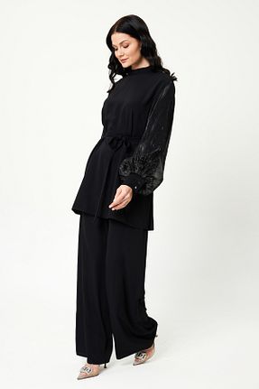 ست بالاتنه و پائین تنه حجاب مشکی زنانه رگولار Jupe - کد 898625728
