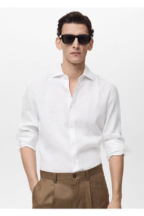 پیراهن سفید مردانه اسلیم فیت MANGO Man - کد 898628112