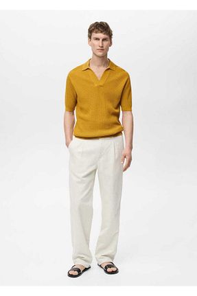 تیشرت زرد مردانه رگولار MANGO Man - کد 899215725
