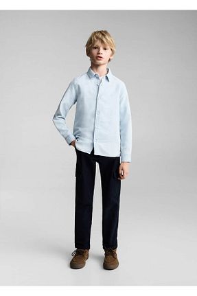 پیراهن آبی بچه گانه رگولار MANGO Kids - کد 899215840