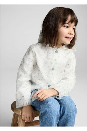 پالتو پشمی سفید بچه گانه رگولار MANGO Baby - کد 899215771